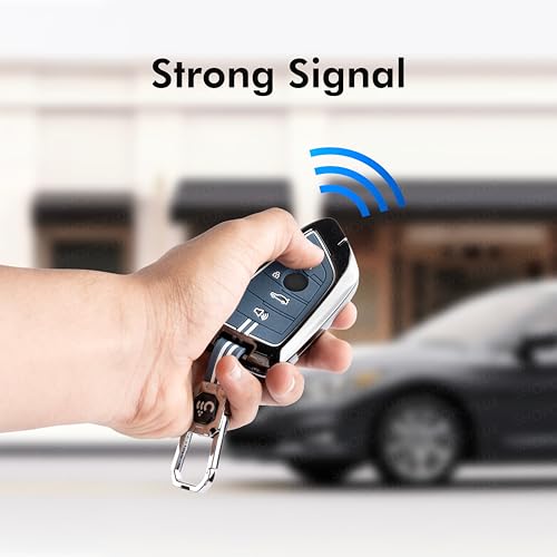 Image of SHOPOFLUX Metal Key Cover Compatible for BMW X1, X3, X6, X5, 5 Series, 6 Series, 7 Series 4 Button Smart Key