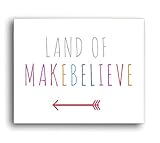 Land of Makebelieve 14x11 Wall Art Print for Boys, Girls or Baby's Room, Nursery Decor, Perfect for a Playroom or Classroom, Gender Neutrall