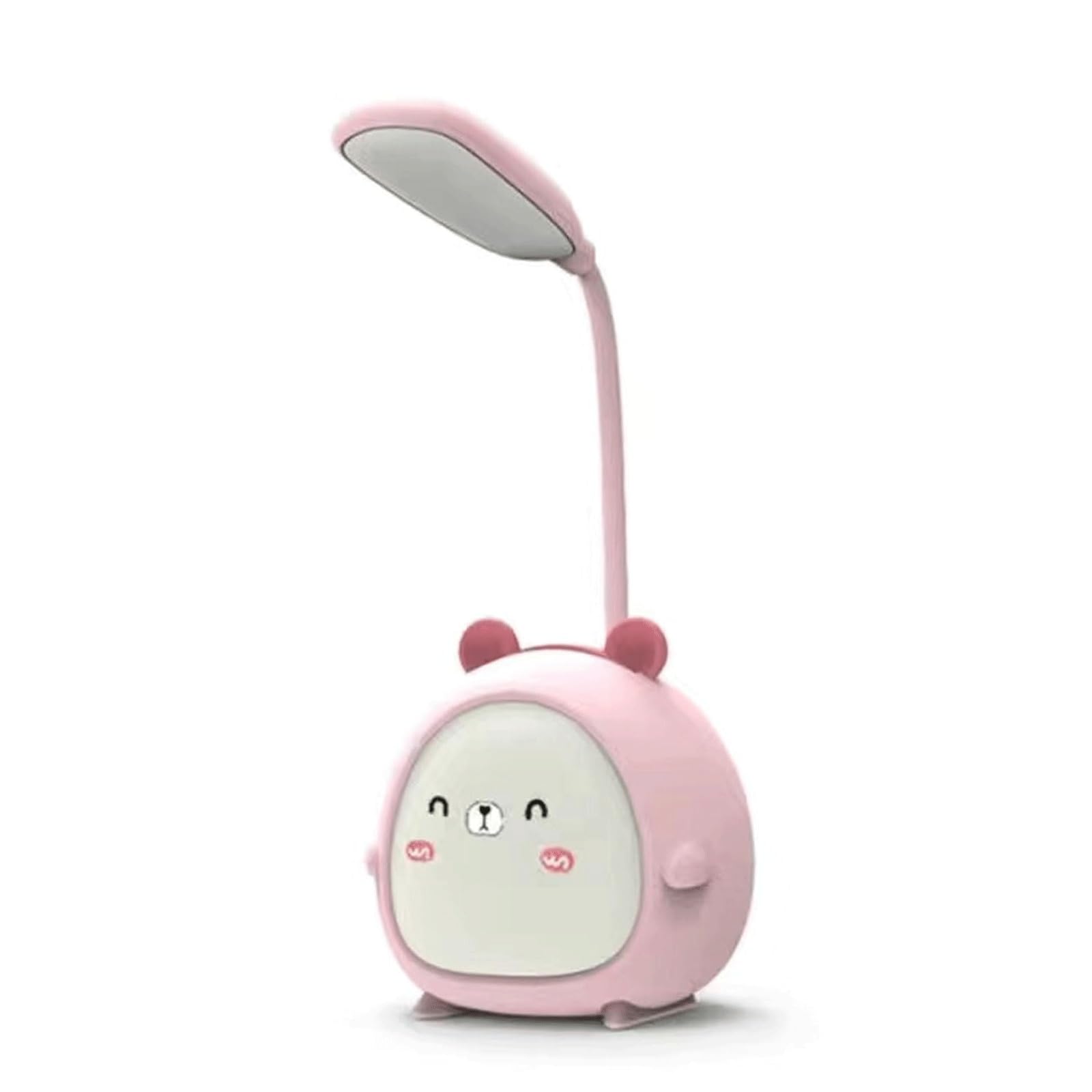 Urocza lampa biurkowa LED, ochrona oczu, przenośna lampa biurkowa LED, mini lampka nocna ze zwierzętami, składana lampka nocna do sypialni, salonu i gabinetu (kolor: różowy)