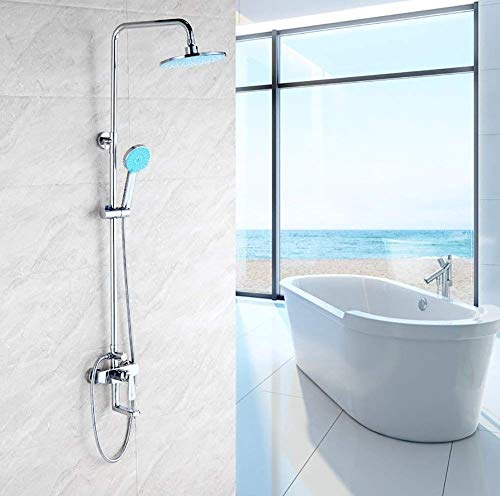 Robinet de douche en laiton avec douchette à main et cascade murale - 2