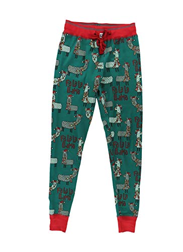 Lazy One Matching Family Pajama Sets for Adults, Teens, Kids, and The Dog (FA La La Llama, X-Small)