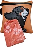 Cute Bernese Mountain Dog Poop Bag Holder - Dispenser - Poop Pouch for Leash - Gift for Dog Owner