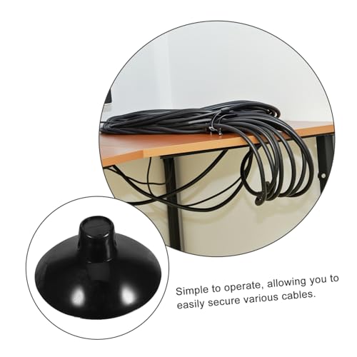 Luxshiny 20pcs Abrazadera con Ventosas para Gestión de Cables, Sujetadores para Ventanas para Cables, Organización de Cables para Escritorio miniatura 3