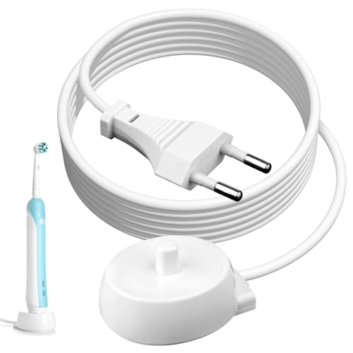 Cargador Cepillo de Dientes Eléctrico Modelo 3757 para Oral-B Braun, Base de Carga Charger Viaje Compatible con Pro 2/3 Pro 600 700 1000 2000 Genius 8500 8900 9000N D12 D16 D20 OC20 Smart IO Series