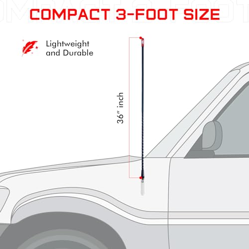 Prostick 4348156478 3` Foot Fiberglass 1000 Watt - Black Cb Radio Antenna thumb #2