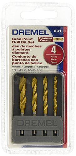 Dremel 631 Brad Point Bits, 4 Pieces