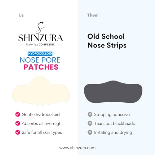 Image of 2% Salicylic Acid Hydrocolloid Nose Strips for Pore Cleansing, Blackhead Removal & Sebum Control (1 Pack of 3 Strips)