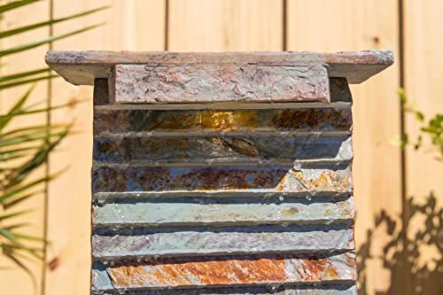 Kenroy Home 51023Slcop Stave Indoor/Outdoor Table Fountain With Copper Finish, Rustic Style, 19" Height, 6" Width, 10" Depth #TOP5