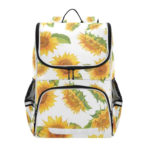 Mochila de viaje de girasol para excursiones escolares y paseos de fin de semana