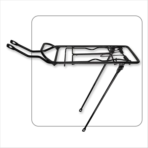 Image of De Venta High Strength Bicycle Carrier Rack for 26-Inch Bikes | Iron Rear Rack with 45kg Load Capacity | Weather-Resistant Black Finish | Fits Ranger, BMX & Mountain Bikes | Easy Installation.