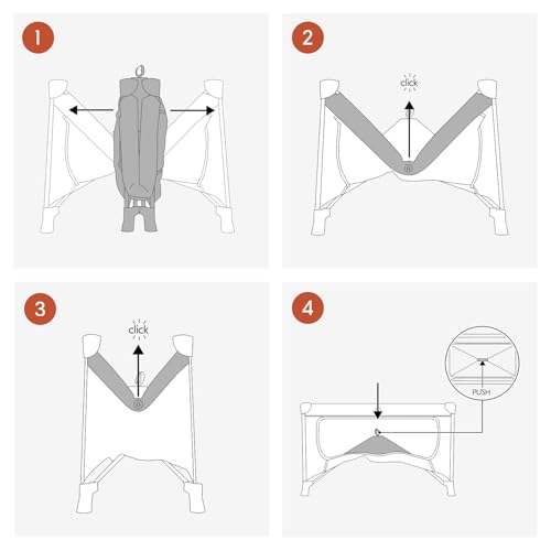 hauck Kinderreisebett Sleep N Play Center mit Neugeboreneneinhang, Wickelauflage, Tragetasche, Rollen, Schlupf, Klein Zusammenklappbar, Baby Reisebett Kleinkind ab Geburt bis 15 kg (Teddy Grey)