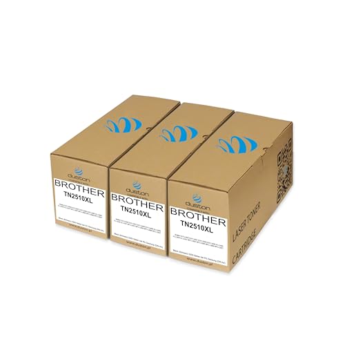 Duston 3 X Tn2510Xl, Tn-2510Xl Toner Nero Compatibile Con Brother Dcp-L2620 Dcp-L2627 Dcp-L2660 Dcp-L2665 Hl-L2400 Hl-L2445 Hl-L2447 Mfc-L2827 Mfc-L28