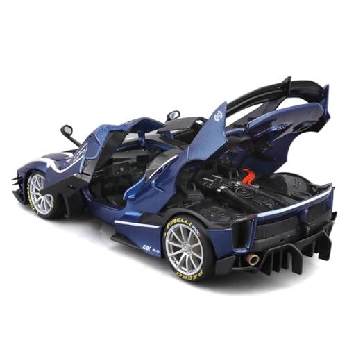 Bburago Ferrari FXX-K Evo: Modellino Auto In Scala 1:18, Serie Ferrari Race & Play, Porte, Bagagliaio E Cofano Mobile, Blu (18-16012B) - 3