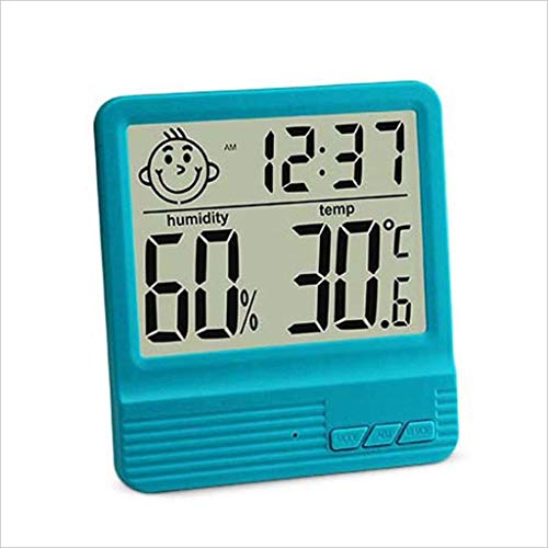 Reloj despertador digital con fecha y temperatura para mesa de noche