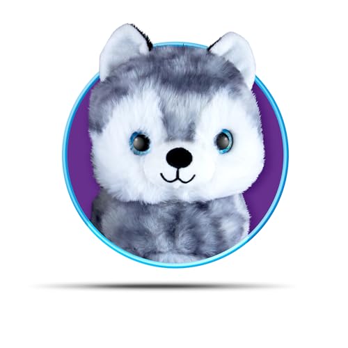 Image of Cloudz Kids Super Soft N' Cuddly Animal Airplane Travel Neck Pillow! Keep Children Comfy and Supported with a Buddy While Traveling or just Resting at Home - Grey Wolf