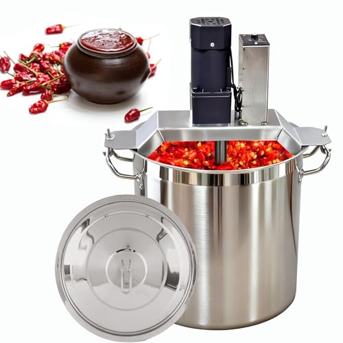 HCAUYNN Mezclador de Alimentos automático Comercial, batidora automática de Acero Inoxidable, rascador de 4 Hojas, Velocidad Ajustable, para Restaurante y Uso Industrial 80L