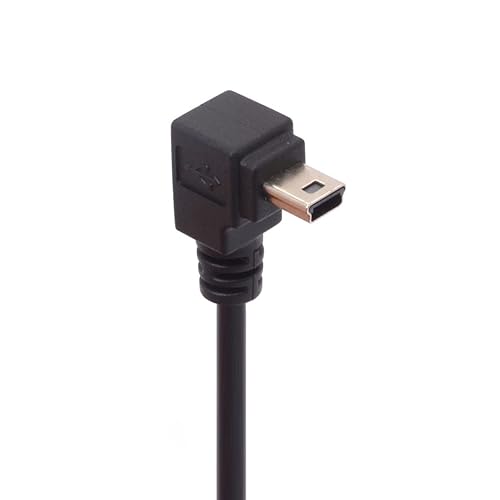 Miniatura 5 de Cable USB 2.0 A macho a ángulo mini, 90 grados de ángulo hacia arriba Mini 5P Cable de carga de sincronización de datos para Garmin Dash Cam Car