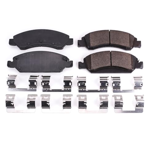 Image of PowerStop Front Brake Pads for Chevrolet Avalanche 2008 |Silverado 1500 2008 |Tahoe 2008-20 |GMC Sierra 1500 2008 |Yukon 2008-16 - Z17 Ceramic Brake Pads with Installation Hardware, 17-1367