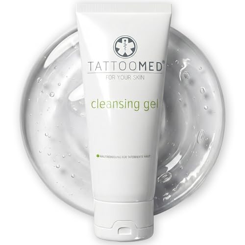 TattooMed Cleansing Gel - Tattoo-Waschgel für Reinigung Tätowierter Haut - Milde Hautpflege mit Farbschutz und Juckreizlinderung - 1 x 100ml