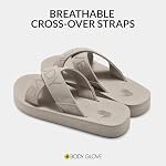 BODY GLOVE Femmes Diapositives Strappy Open Toe Platform Sandales d'été avec semelle antidérapante pour la maison piscine de plage