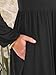 ANRABESS Women Long Sleeve Midi Dress Crewneck 2025 Fall Fashion Casual Flowy A-Line Long Dresses Vacation Outfit with Pocket Black S