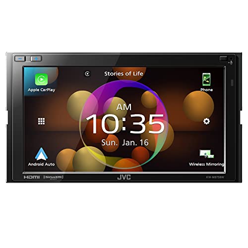 Jvc Kw-M875Bw Built In Wi-Fi For Wireless Carplay Android Auto, 6.8" Lcd Touchscreen Display, Am/Fm, Bluetooth, Mp3 Player, Usb Port, Double Din, 13-Band Eq, Siriusxm Car Radio #TOP28