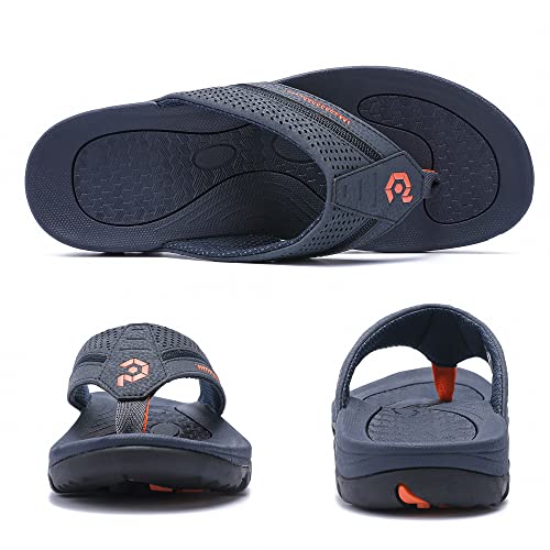 Image of Men's Flip-Flops, Thongs Sandals Durable Comfort Slippers for Beach