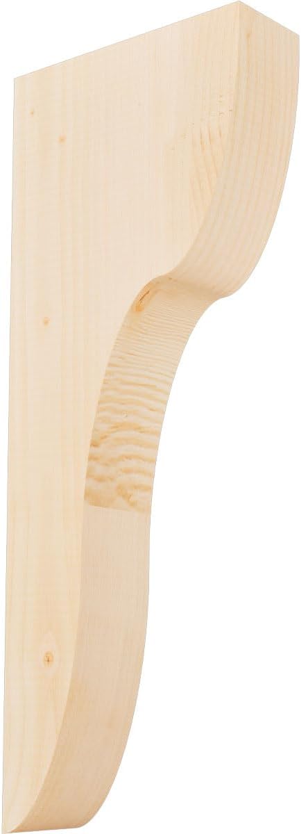 Ekena Millwork COR04X12X20CAR00SWR 3 1/2"W x 12"D x 20"H Carmel Smooth Corbel, Western Red Cedar