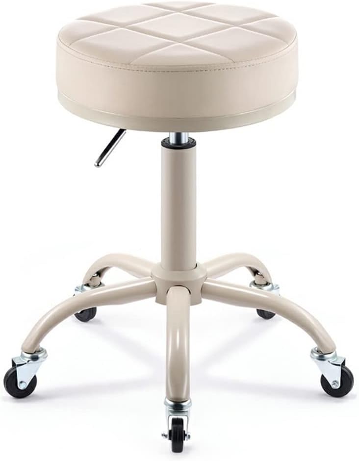 Rotating Low Stool Rolling Stool Chair, Garage Shop Roller Seat, Adjustable Pneumatic Mechanic Stool, 360 Degree Swive Casters Chair, Round for Mechanic Stool for Workshop, Crawl Roller Chai