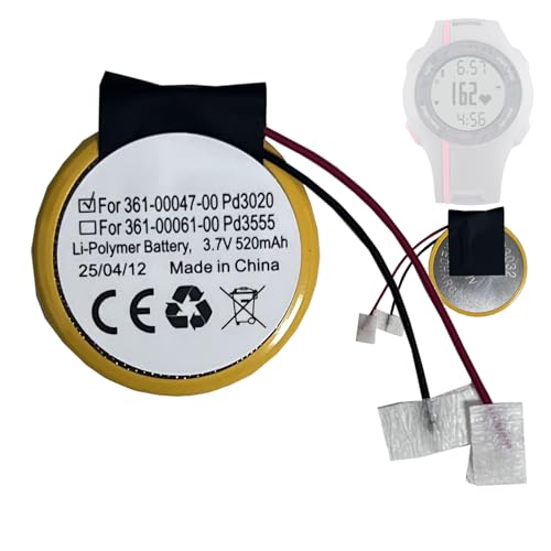 HIGHAKKU Batería de repuesto 361 00047 00 361 00064 00 compatible con Gar min Forerunner Approach S2, S4, S3 Forerunner 110, Forerunner 210, 210W, S1, S1W