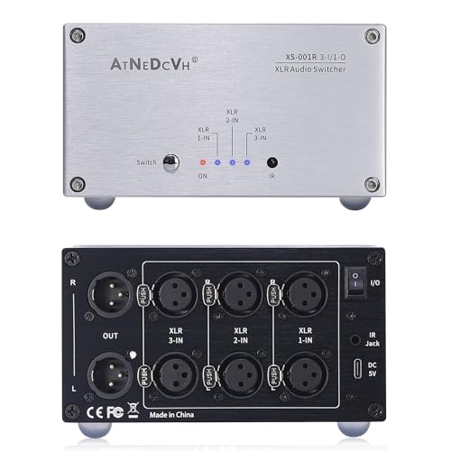 AtDcNeVh Commutateur audio XLR 3 en...