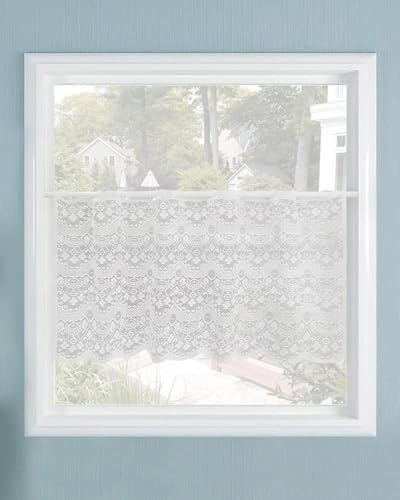 JINSHAWAN Visillos Cortos, Cortinas Cocina, Cortinas Cortas para Ventanas, Ideales para Baños, Sótanos, Caravanas, Dormitorios, Cocinas Y Cafeterías