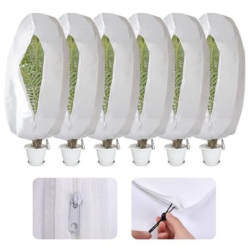 Alpurple 6 Packs Winter Zipper Plant Covers - 47" X