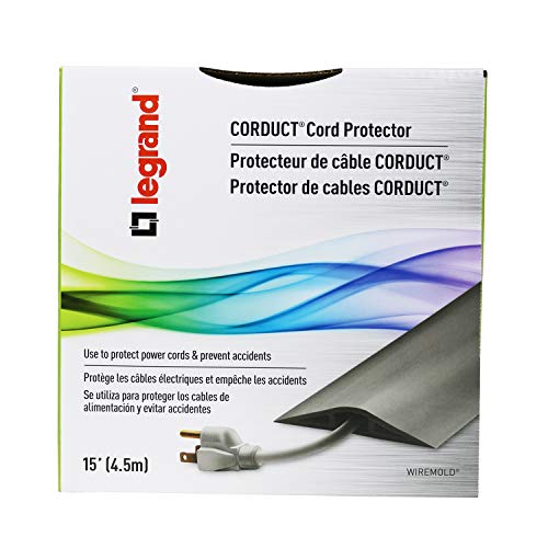 Image of Legrand Wiremold Corduct 15 Foot Over Floor Cord Cover Brown 1 Pack