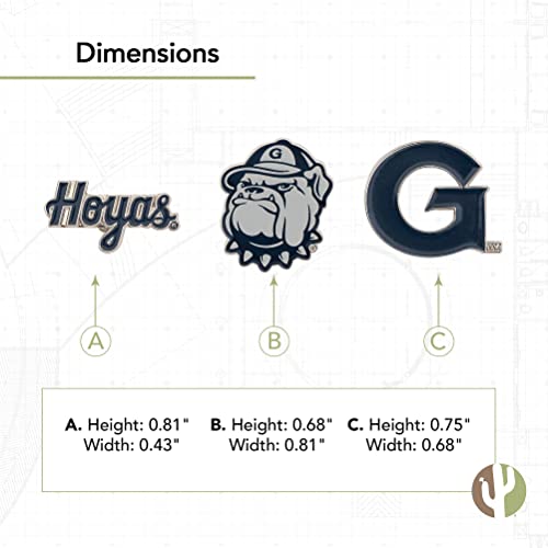 Desert Cactus Georgetown University Lapel Pins Hoyas GU Logo Enamel Made of Metal (Pin Set)