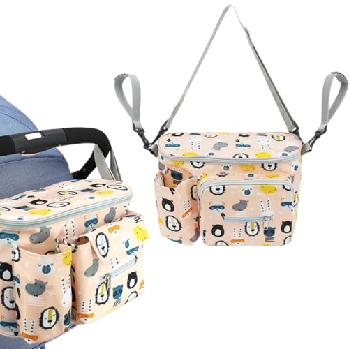 Bolsa de almacenamiento universal para cochecito, bolsa para cochecito, bolsa organizadora para cochecito, bolsa multifuncional para cambiar pañales, bolsa para juguetes de bebé, paquete de 1