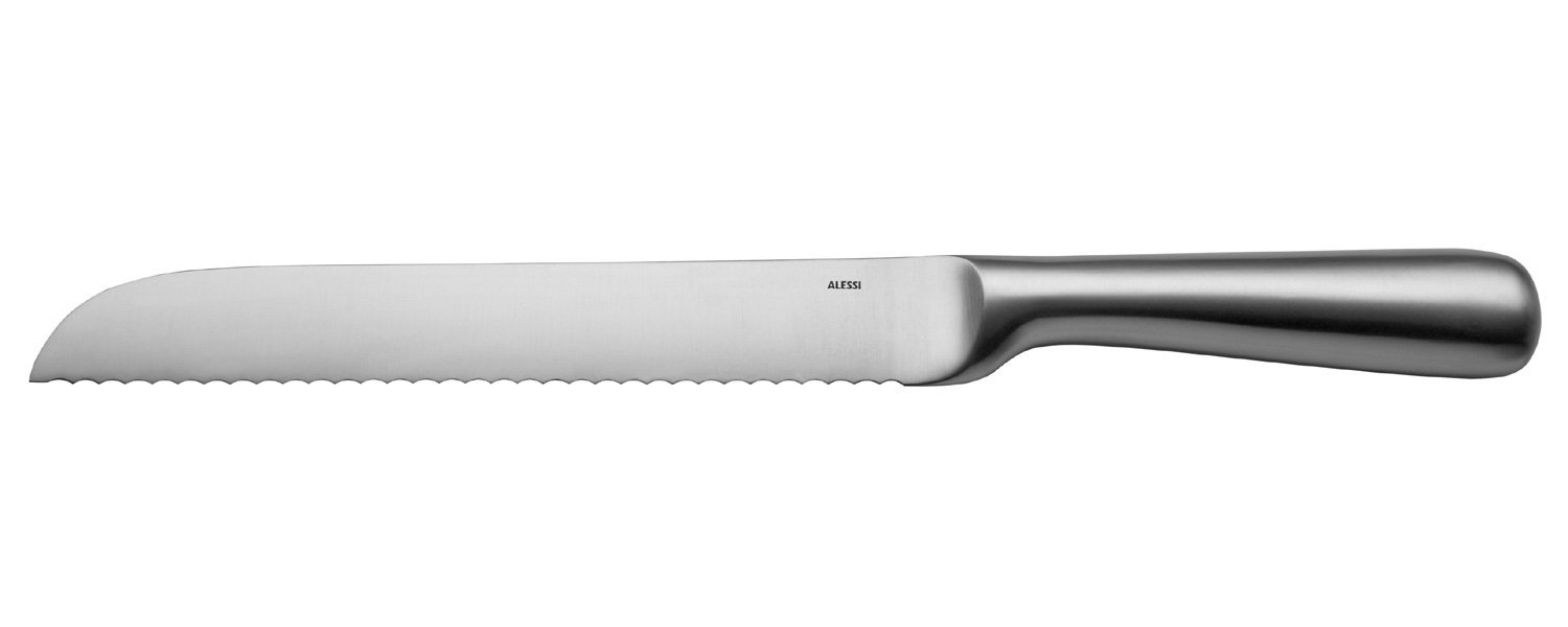 Alessi SG503 nóż do chleba Mami, stal AISI 420, srebrny