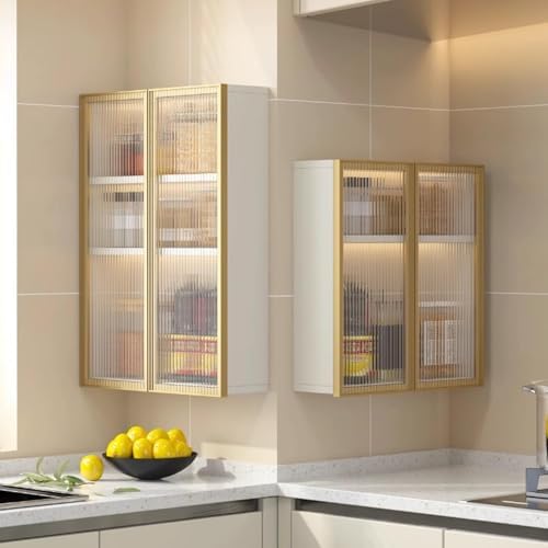 Wall-Mounted Over Toilet Storage Cabinet, Metal Bathroom Organizer with 2 Doors, Easy No-Punch Installation, Space-Saving Solution for Small Bathrooms