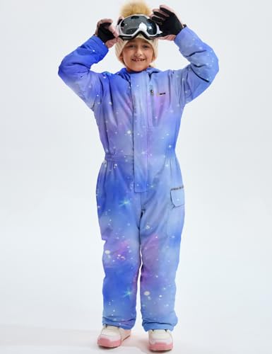 Image of GEMYSE Kids One Pieces Ski Suits Jumpsuits Boys Girls' Winter Outdoor Snowboarding Waterproof Snowsuits