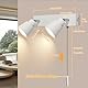 TaFiCo Weiß Wandlampe mit Zugschalter 2 Flammig GU10 - Modern Wandlampe Innen mit Schalter 350° Drehbar - 50 W Wandleuchte mit Schalter für Schlafzimmer Wohnzimmer Küche Korridor - Ohne Leuchtmittel