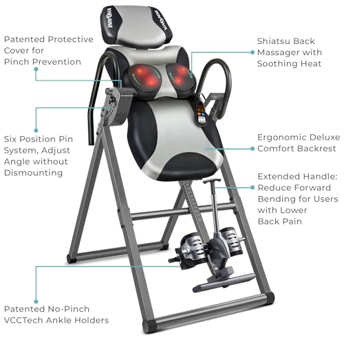 Innova Health And Fitness ITM5000 Therapeutic Heat And Shiatsu Massage Inversion Table thumb #1