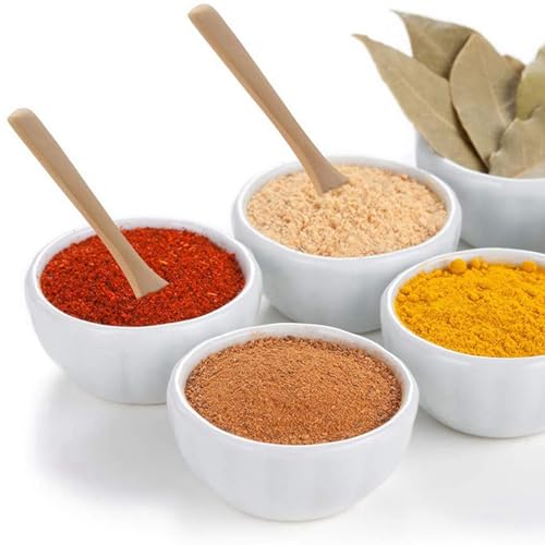 Cucharas de sopa pequeñas y mini cuchara de madera para servir condimentos en pack de 120 6
