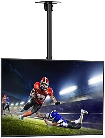 SIMBR Ceiling TV Mount for 22-75" TV Adjustable 6 Heights Tilting Swiveling for LED, LCD, Plasma Flat Screen with VESA 600x400mm and 50kg/110lbs