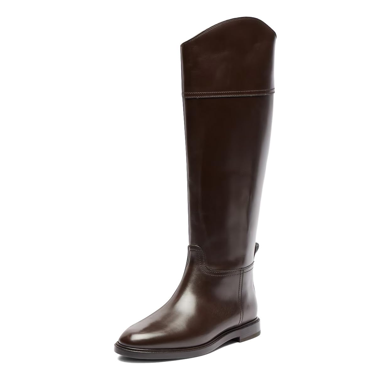 miss left Women Round Toe Side Zipper Knee High Boots Comfy Lining Flat Riding Boots Stylish Winter Fall