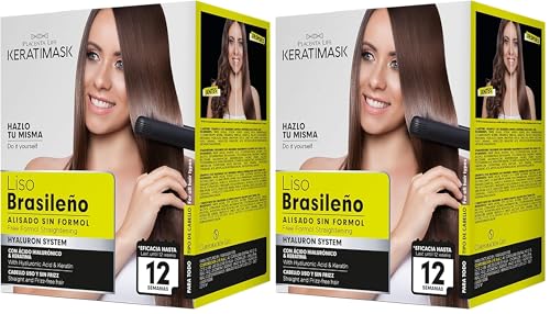 Be Natural Kit de Alisado Brasileño con Keratina (Paquete de 2)