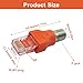 Jiozermi 4 Pcs RF to RJ45 Converter Adapter，Coaxial to Ethernet Adapter Coax Rf F Female to RJ45 Male Converter for Line Tester(Orange)