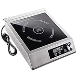 WeChef 3500W Commercial Induction Cooktop, 220 to 240V Kitchen Electric Stove Burner with Sensor Touch and LED Screen Rapid Heating Cookware Stainless Steel with ETL Certification