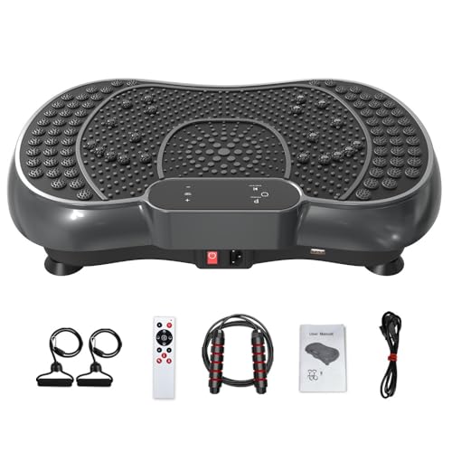 Piattaforma Vibrante Fitness Bluetooth 2026, 99 Livelli di Velocità, 15 Programmi, Corda per Saltare, Fasce di Resistenza, Telecomando, Perdita di Peso e Muscolazione a Domicilio
