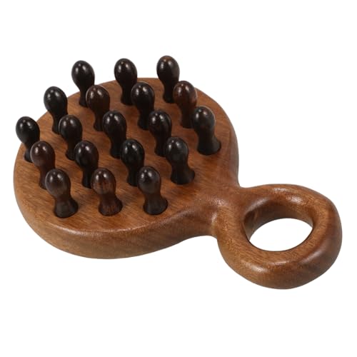 HOLIDYOYO Wooden Comb Scalp Massager Green Sandalwood Massage Tool and Spa Guasha Board