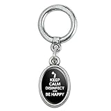 GRAPHICS & MORE Keep Calm Disinfect and Be Happy Shoe Sneaker Shoelace Oval Charm Jewelry
